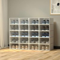 Senderpick - Set aus 20 stapelbaren Schuhkartons aus durchsichtigem Kunststoff für Schuhe von SENDERPICK