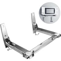 Wandhalterung für Mikrowelle – Edelstahl – Mit Querstangen – Zusammenklappbar – Für die Küche von SENDERPICK