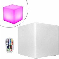 Sitzwürfel Würfelhocker Leuchtwürfel Hocker Beistelltisch mit Fernbedienung 16 RGB Farbe Buntes Hocker 36W Wasserdicht von SENDERPICK