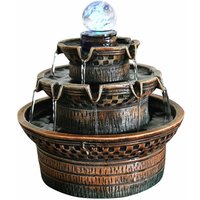 Senderpick - Tischbrunnen Zimmerbrunnen Zierbrunnen mit 360° Drehkugel led Beleuchtung Wasserspiel Dekobrunnen 220V von SENDERPICK