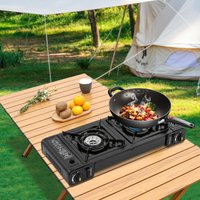 Tragbarer Campingkocher Butan Doppelbrenner Butan Kocher für Outdoor-Küche Tragbarer Campingkocher Butan Doppelbrenner Butan Kocher für Outdoor-Küche von SENDERPICK