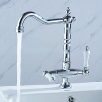 Senderpick - Waschtisch Armatur Spültischarmatur mit Zweigriff Spültisch & Spülbecken Wasserhahn Waschbecken Badezimmer von SENDERPICK