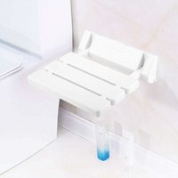 Senderpick - Weiß Duschsitz Duschstuhl zur Wandmontage Klappsitz Dusch Duschhilfe Aluminiumlegierung Wandmontage von SENDERPICK
