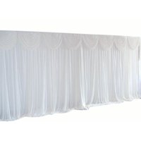 Weiß Hochzeit Hintergrund Gaze Vorhang Dekostoff Backdrop Party Bühne 3x3m Gardine Vorhang Fenstervorhang von SENDERPICK