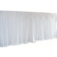 Weiß Hochzeit Hintergrund Gaze Vorhang Dekostoff Backdrop Party Bühne 3x3m Gardine Vorhang Fenstervorhang von SENDERPICK