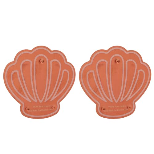 SENECESLI 2 PCs Vogelbad Kupferscheibe, 99,99% Reine Kupferreinigungsscheibe für Vogelbäder Im Freien, 3 -Punkte -Stützstruktur, Vogelbadzubehör (G-Typ) von SENECESLI