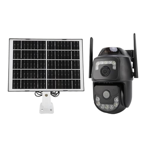 SENECESLI 4G Solar Security Camera Outdoor Wireless 360 ° PTZ AI Human Auto Tracking 2MP Dual Objektivfarbe Nachtsicht IP66 Water Proof mit Solar Panel für Home Farm Construction Site (EU -Version) von SENECESLI