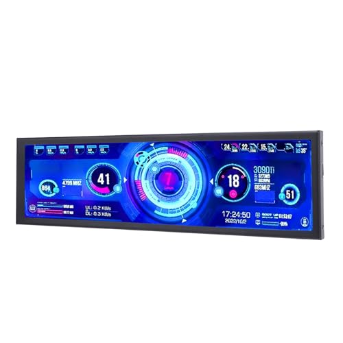 SENECESLI 8,8 Zoll Computertemperaturmonitor, PC Sensor Panel Display mit Landschaft und Porträtumschaltung, 170 ° Anzeigewinkel SENECESLI 8,8 Zoll Computertemperaturmonitor, PC Sensor Panel Display mit Landschaft und Porträtumschaltung, 170 ° Anzeigewinkel von SENECESLI