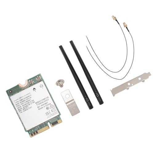SENECESLI BE200NGW Network -Karte, Stabile Schnelle Maximale 5800 Mbit/s Ngff M.2 WiFi 7 -Karte 2.4/5/6g für Laptop (WiFi 7 -Karte mit Antenne und Klammer) von SENECESLI