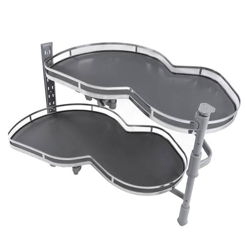 SENECESLI Blinde Eckschrankschale, 2 Level Korrosion Vorbeugung Höhe Einstellbare Wasserdichte Blinde Eckschrank Organisator Stall Standort für Küche (Offen gelassen) von SENECESLI