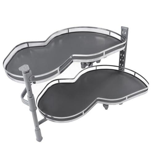 SENECESLI Blinde Eckschrankschale, 2 Level Korrosion Vorbeugung Höhe Einstellbare Wasserdichte Blinde Eckschrank Organisator Stall Standort für Küche (Rechts offen) von SENECESLI
