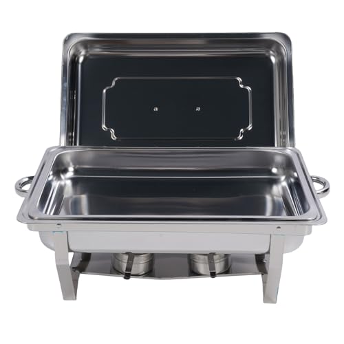 SENECESLI Buffet Chafer Serverwärmer, Faltbare Multifunktionale Leicht zu Reinigende Edelstahlbuffetschale. (Einzelnes Gitter) von SENECESLI