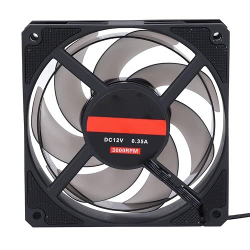 SENECESLI Computer Gehäuse Lüfter, 4 Pin PWM Lager PC Gehäuse Kühler Lüfter Geräuscharm mit 7 Klingen, 120mm 3000 U/min Leiser MFDB Kühl Ventilator für Desktops von SENECESLI
