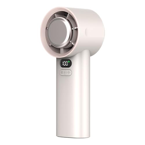 SENECESLI Handheld Tragbarer Turbo -Lüfter mit Eiskühler, 1 T0 100 -Geschwindigkeits -Scrollrad, 4000mAh Wiederaufladbar und Tragbarer Lüfter, Persönlicher Klimaanlagen für das Outdoor (Beige) von SENECESLI