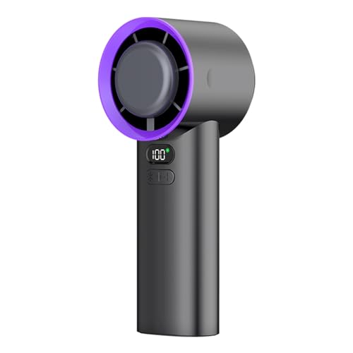 SENECESLI Handheld Tragbarer Turbo -Lüfter mit Eiskühler, 1 T0 100 -Geschwindigkeits -Scrollrad, 4000mAh Wiederaufladbar und Tragbarer Lüfter, Persönlicher Klimaanlagen für das Outdoor (GRAY) von SENECESLI