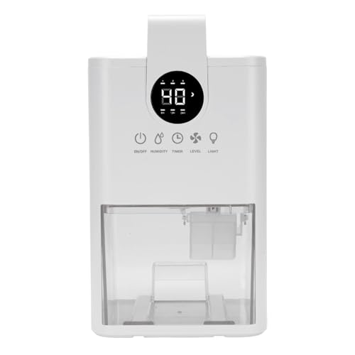 SENECESLI Hausentfeuchter, Kleiner Luftentfeuchter 1L Wassertank Bunte Nachtleuchten Ruhiger Timer für Badezimmer (EU-Stecker) von SENECESLI