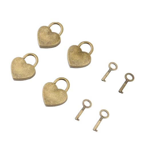 SENECESLI Heart Hall Key Set, Herzhallenuhr Dekorative 4 Sets für Schmuckschachtel (Typ 1) von SENECESLI