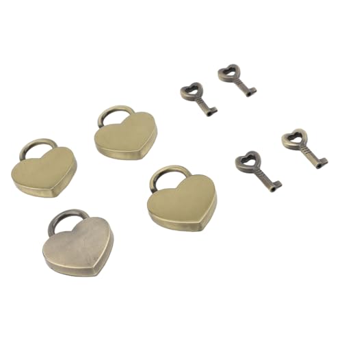 SENECESLI Heart Hall Key Set, Herzhallenuhr Dekorative 4 Sets für Schmuckschachtel (Typ 2) von SENECESLI