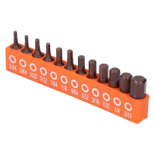 SENECESLI Hexadezimalbits Set 1/4 Rod, 12 Größen Vielseitig, eine Hexadezimale Bits mit Professioneller Festigkeit mit Lagerunterstützung für Elektroschraubendreher von SENECESLI