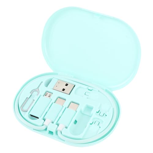 SENECESLI Kabel -End -Speicherfall, Ejektionsstift 2 USB Adapter Typ C Datenkabel Tragbares Design 60W Hoher Leistung für PC Tablet Laptop für Home (Cyan) von SENECESLI