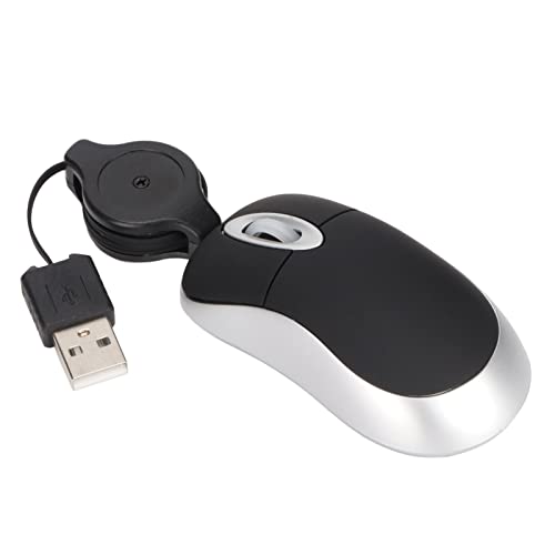SENECESLI Kabelgebundene USB Maus mit 68 cm Langem Einziehbarem Kabel, Computer Laptop Minimaus für Kinder, Plug and Play kleine Reisemaus für 98 7 2000 ME XP von SENECESLI