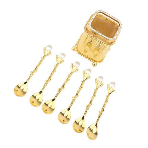SENECESLI Kaffeelöffel Set, Erosion -resistente Multifunktionale Robuste Teelöffel mit Lagerhaltern für die Küche (Quadratische Form) von SENECESLI