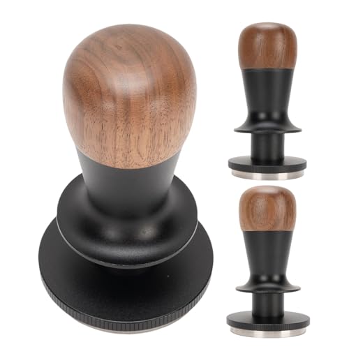 SENECESLI Konstante Druckkaffeemanips, Walnuss Edelstahl Kaffee Hand Manipulation Konsistente Pulverpresse für Kaffeemaschine (58MM) von SENECESLI
