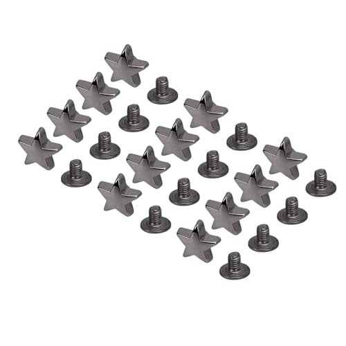 SENECESLI Ledernieten Schrauben, Einfache Installation Leder Nietschraube Kit Professioneller Starker Griff für Anfänger Zum Binden (Silberschwarz) von SENECESLI