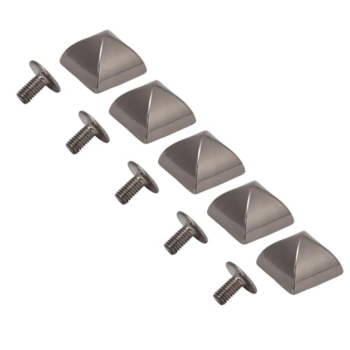 SENECESLI Lederschrauben, 4 -Pyramiden -Ecke Nietschraube 20pcs 12 Mm Zur Reparatur der Dekoration (Silberschwarz) von SENECESLI