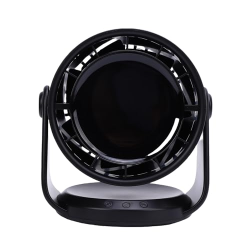 SENECESLI Luftzirkulatorlüfter, Energieeinsparung 100 Geschwindigkeiten USB Wiederaufladbarer Tischventilator für Heimbüro Ruhig (BLACK) von SENECESLI