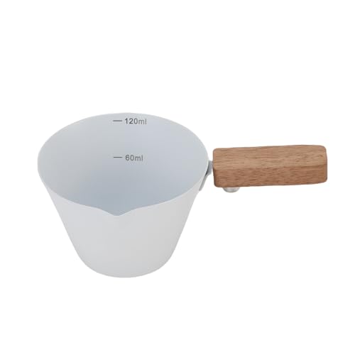 SENECESLI Messen Sie die Tasse, Messen Sie Muggle Multipurpose Leicht zu Reinigen für das Heimküchencafé (WHITE) von SENECESLI