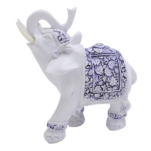 SENECESLI Niedliche Elefant Figur Skulptur Blau -weißes Porzellanverzierung für Urlaubshaus -Warming Geschenke (600 ml) von SENECESLI