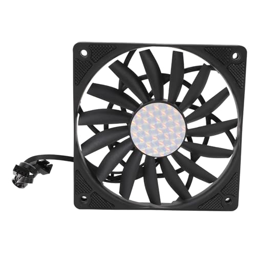 SENECESLI PC -Kühlungslüfter, 120 Mm 4Pin MFDB Dynamischer Drucklager PWM -Hülle Lüfter Leistungsstarker Luftstrom für Computerkoffer (BLACK) von SENECESLI