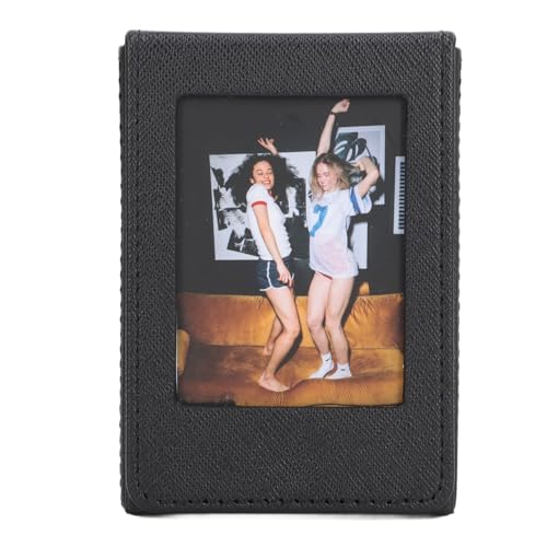 SENECESLI PICTIONHALTER -LAGERSCHAFT, Transparenter Abdeckungsmagnetdeckel Photokard -Speichergehäuse für die Reise Langlebig (BLACK) von SENECESLI