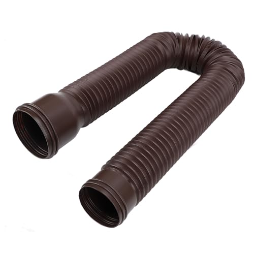 SENECESLI Regenrinnen-Fallrohrverlängerungen, Fallrohr-Abflussverlängerungsrohr, Fallrohrverlängerung für die Regenwasserableitung, Flexibel, Ausziehbar von 20 Bis 59 Zoll (Brown) von SENECESLI