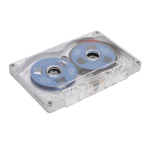 SENECESLI Rollen Sie Sich auf Blind -Sound -Kassettenklebeband, 55 Minuten Aluminiumlegierung Rahmen Professionelle Leere Kassettenbänder für Musikaufnahmen (Silberrahmen Blaue Platte) von SENECESLI
