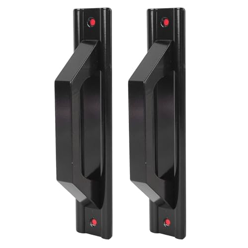 SENECESLI Schiebetürgriff, Punschlose Glatte Türgriff Minimalistische Aluminiumlegierung Leicht zu Installieren für Scheune (BLACK) von SENECESLI