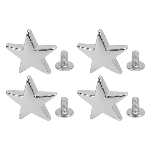 SENECESLI Sternnieten, Sternnieten Kit Dekorativ 20 Mm mit 7 Mm PH -Schrauben für Bekleidungsschuhe Jacken (SILVER) von SENECESLI