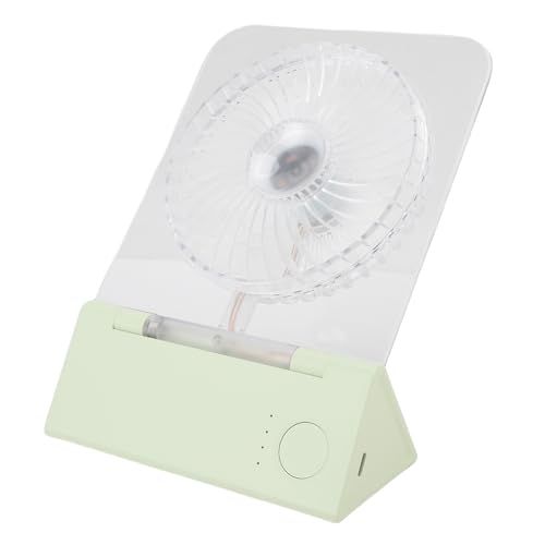 SENECESLI Tisch Persönlicher Lüfter, Schreibtischlüfter Stille Starker Luftstrom für Camping für Zuhause (Transparentes Grün) von SENECESLI