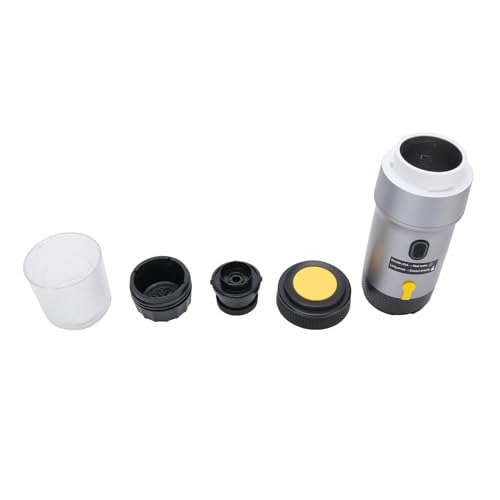 SENECESLI Tragbare Kaffeemaschine, Einfach zu Bedienender Reisekaffeemaschine Zum Wandern (SILVER) von SENECESLI