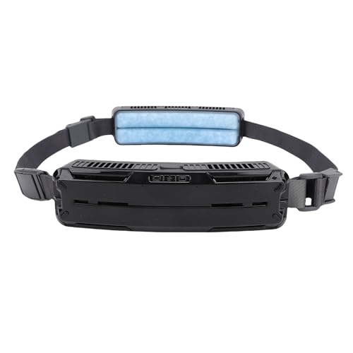 SENECESLI Tragbarer Taillenlüfter, Wiederaufladbarer Tragbarer Gürtelventilator und Starkes Wickelwinkelverbesser für Outdoor -Sportarten (BLACK) von SENECESLI