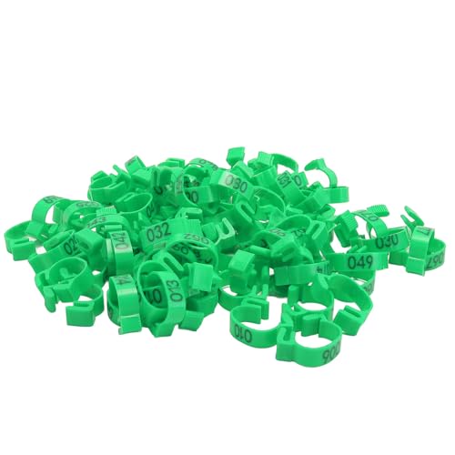 SENECESLI Vogelbeinbänder, Plastik Wiederverwendbares Doppelverschluss Hühnerbeinbänder für Gans (Green) von SENECESLI