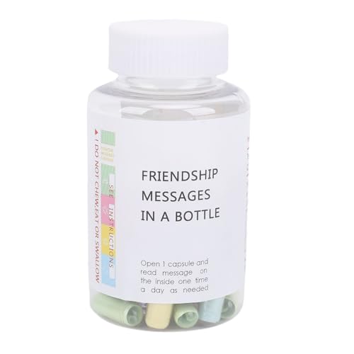 SENECESLI Vorgeschriebene Briefflasche, Love Message Flasche Spaß und Inspirierende Plastikflasche für Geburtstagsabschluss (Freundschaft) von SENECESLI