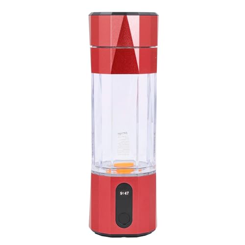 SENECESLI Wasserstoffwasserflasche, 208 Ml Schnelle Elektrolyse -LED -Anzeige Tragbarer Wasserstoffwassermaschinen 6000 Bis 8000 Ppb für Büroreiseübung (Rot) von SENECESLI