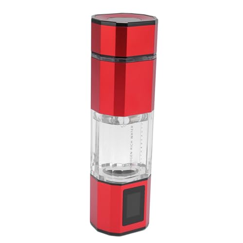 SENECESLI Wasserstoffwasserkrug, Wasserstoffwassergenerator 5V Tragbarer Automatischer Rückwassermodus für den Täglichen Gebrauch (Rot) von SENECESLI