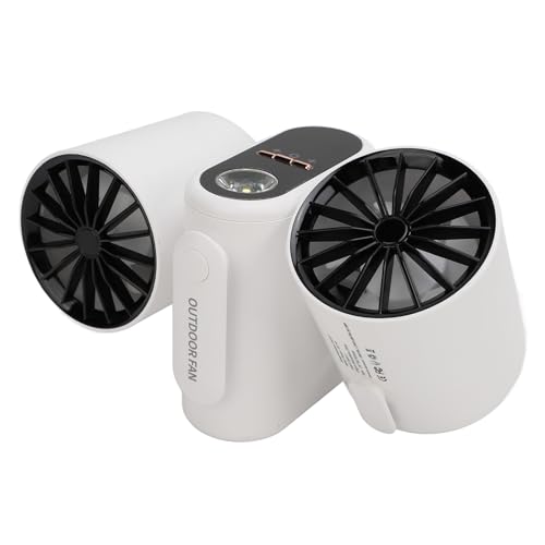 SENECESLI Wiederaufladbarer Taillenlüfter, 3 -Geschwindigkeit 8000mah Effizienter Tragbarer Taillenlüfter Zum Camping (WHITE) von SENECESLI