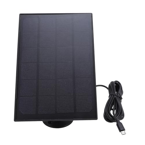 Türklingelkamera Solarpanel, 9,84ft Kabel 8W 2 in 1 IP66 Wassersicher Solarpane (Black) von SENECESLI
