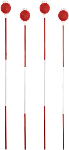 Auffahrtmarkierungen, 12 Stück, 122 cm Auffahrt-Reflektoren für Schneepflüge – doppelseitige, reflektierende Auffahrtmarkierungen, Schneestäbe mit einfacher Sichtbarkeit bei Nacht und jedem Wetter von SENENQU