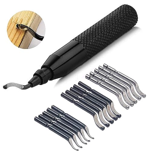 SENENQU Entgrater Werkzeug Universal mit 15 Stück Ersatzklinge Aluminiumgriff Handentgrater, 360 ° Rotierender Klinge Entgrater Metall für 3D Drucker, Kunststoff, Aluminium und Edelstahl SENENQU Entgrater Werkzeug Universal mit 15 Stück Ersatzklinge Aluminiumgriff Handentgrater, 360 ° Rotierender Klinge Entgrater Metall für 3D Drucker, Kunststoff, Aluminium und Edelstahl von SENENQU