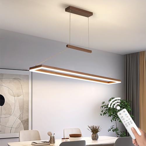 SENFAY LED Esstisch Pendelleuchte 120cm Dimmbar Pendellampe mit Fernbedienung 50 W Modern esstisch lampe Höhenverstellbar Hängelampe Hängelampe Esstisch Esszimmerlampe hängend Wohnzimmerlampe von SENFAY